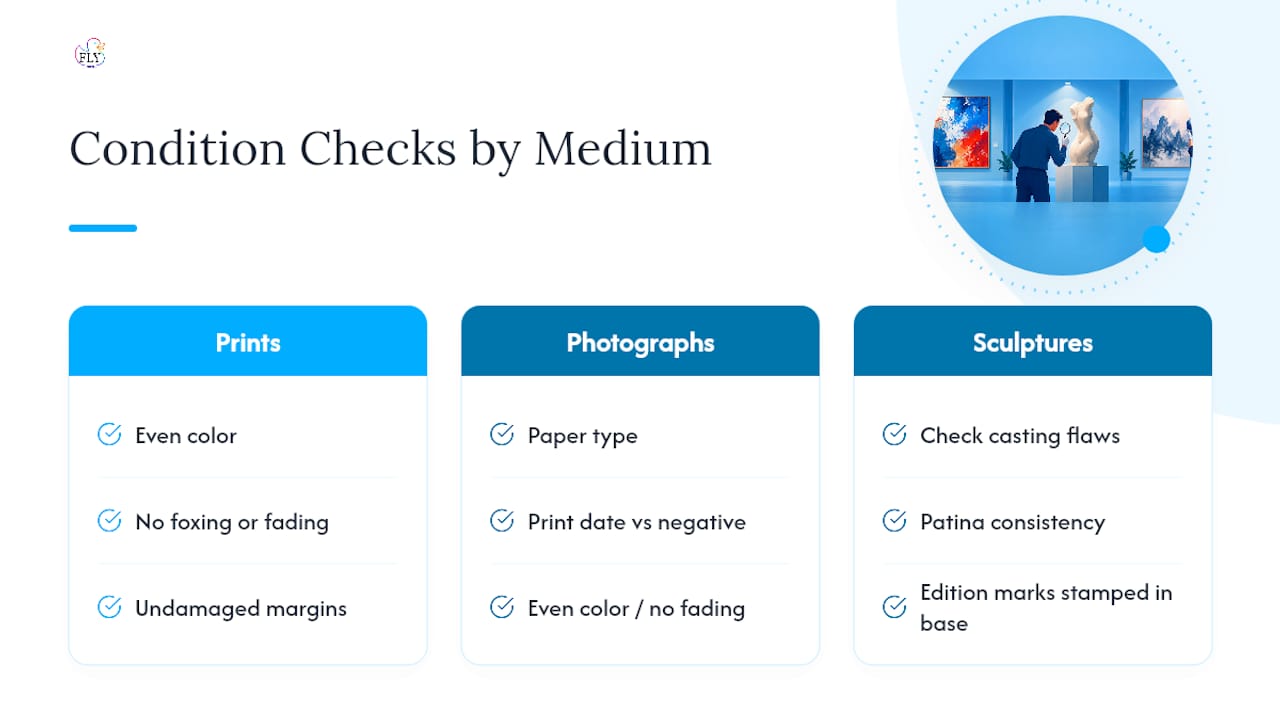 Condition checks across three art media