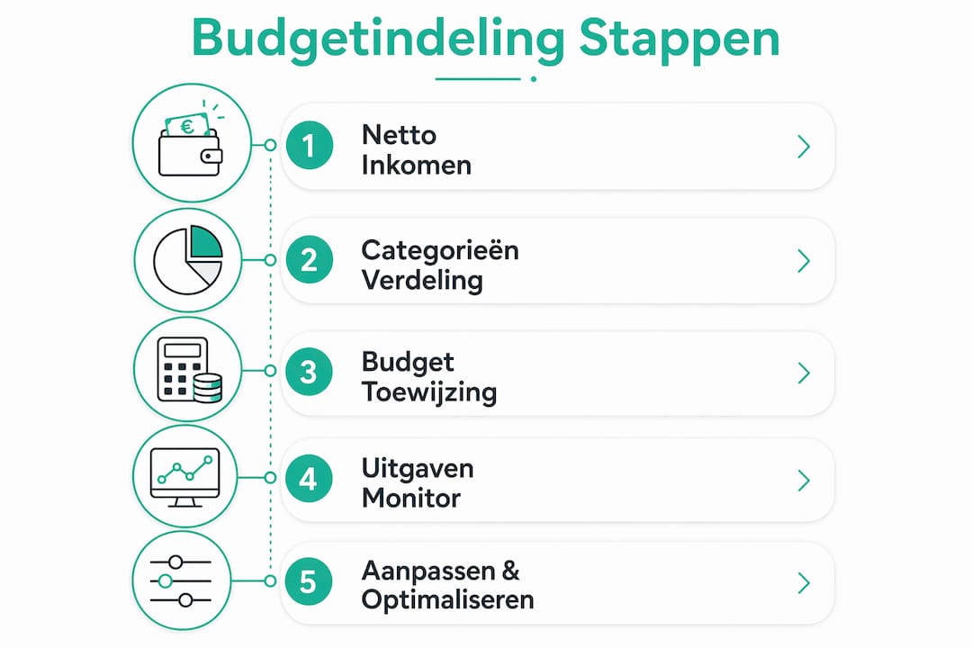 Overzichtelijke infographic: zo deel je stap voor stap je budget in