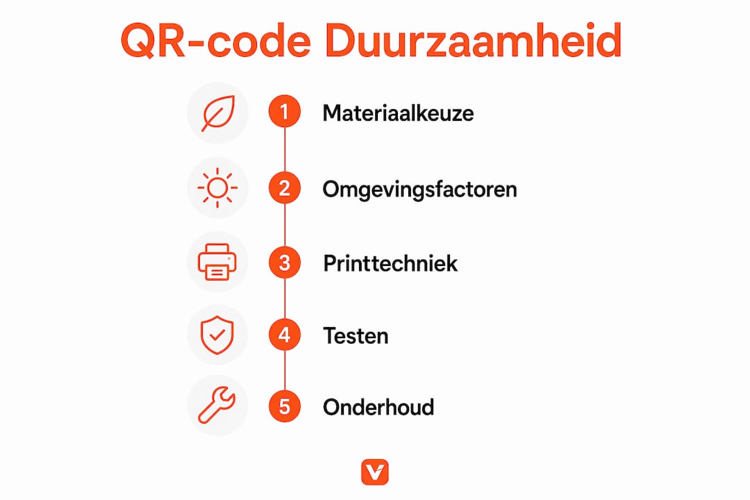 Infographic: welke factoren bepalen hoe duurzaam een QR-code is?