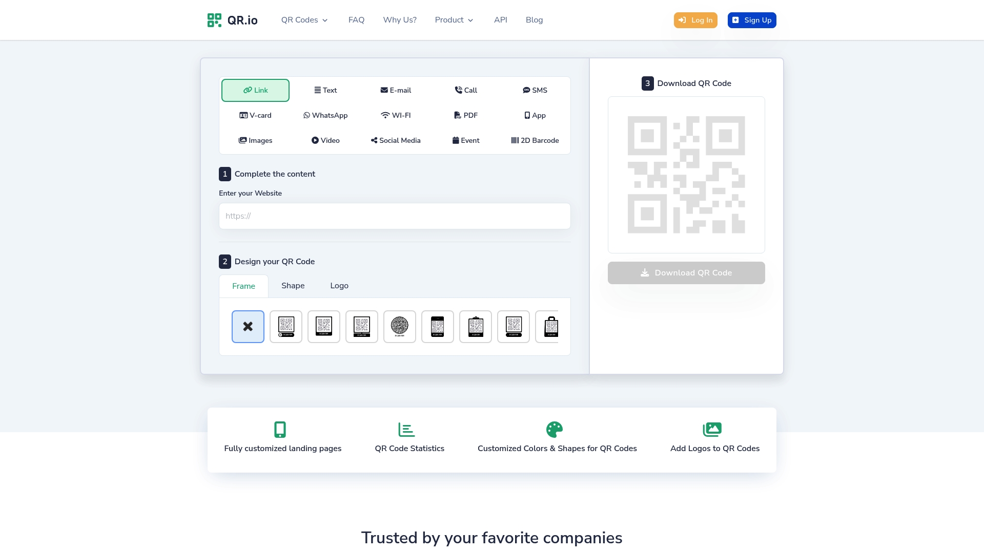 https://qr.io