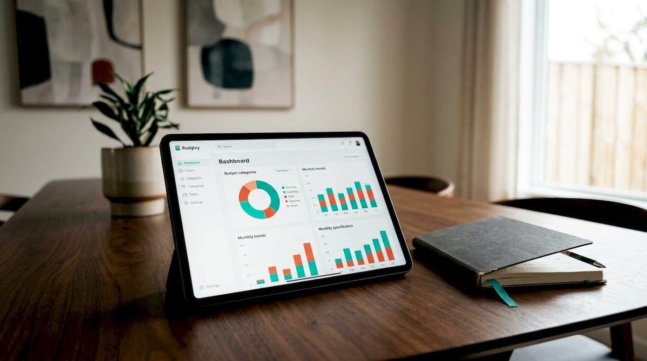 Tablet met een helder en inzichtelijk financieel overzicht