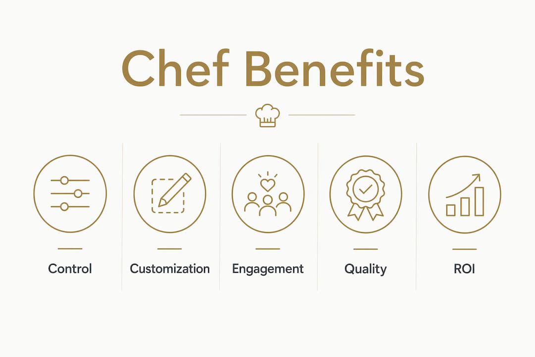 Infographic illustrating benefits of hiring a private chef