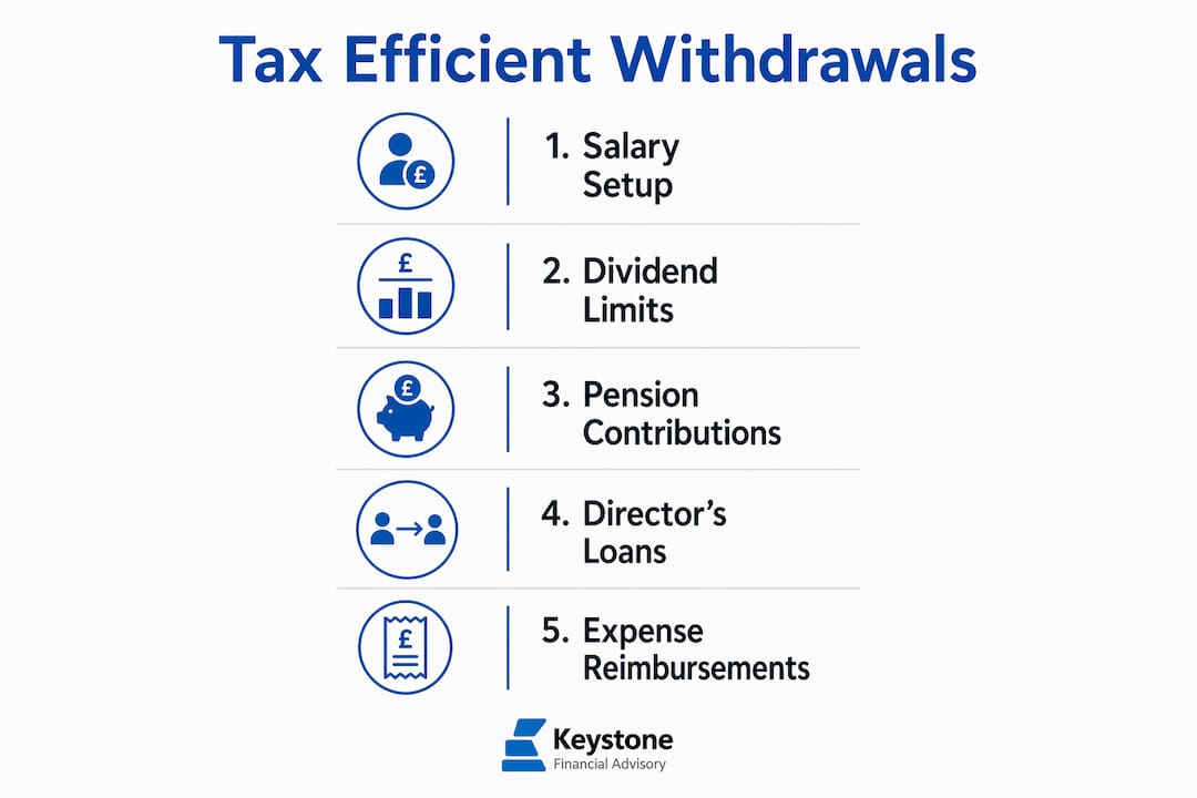 Infographic explaining tax efficient withdrawal steps