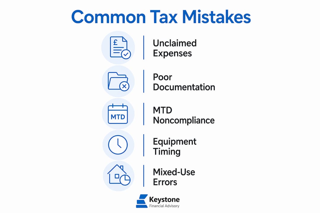 Infographic showing common tax mistakes made by dentists