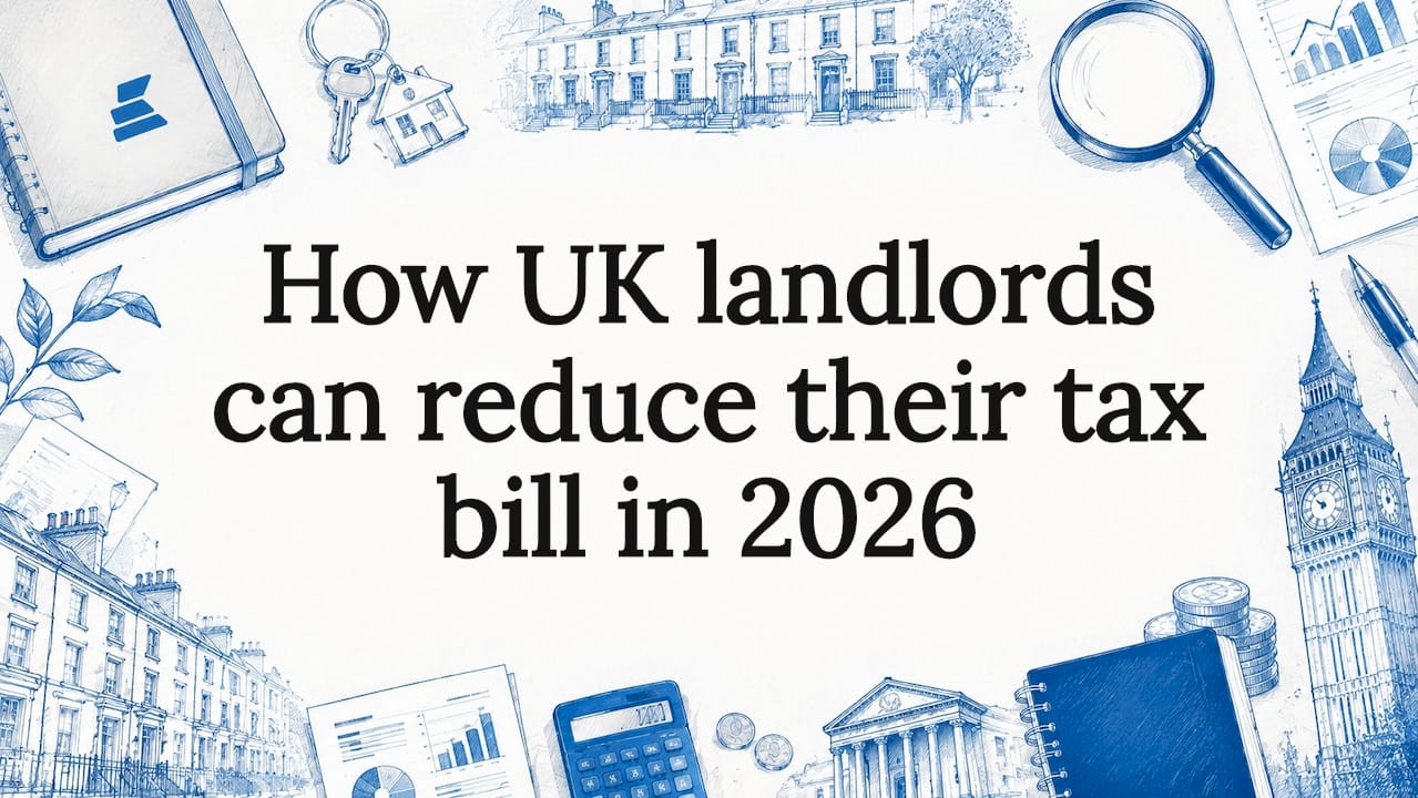 Decorative title card for UK landlord tax