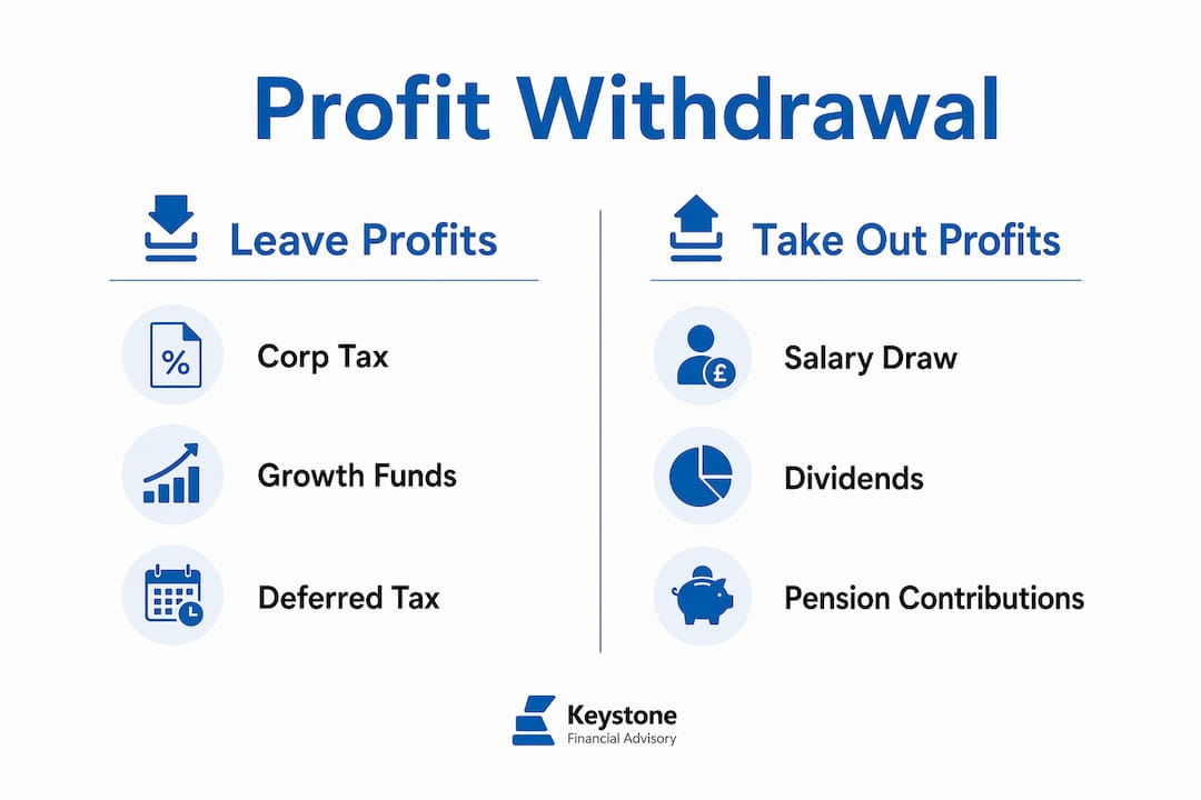 Infographic comparing profit withdrawal methods