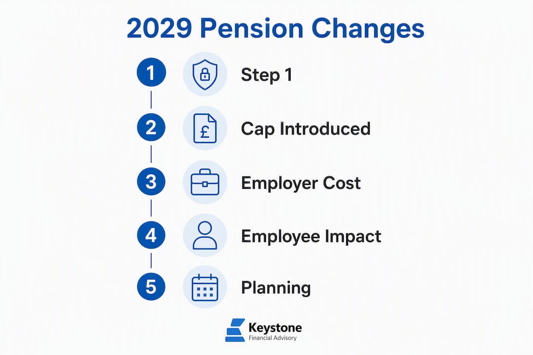 Infographic showing pension salary sacrifice change steps