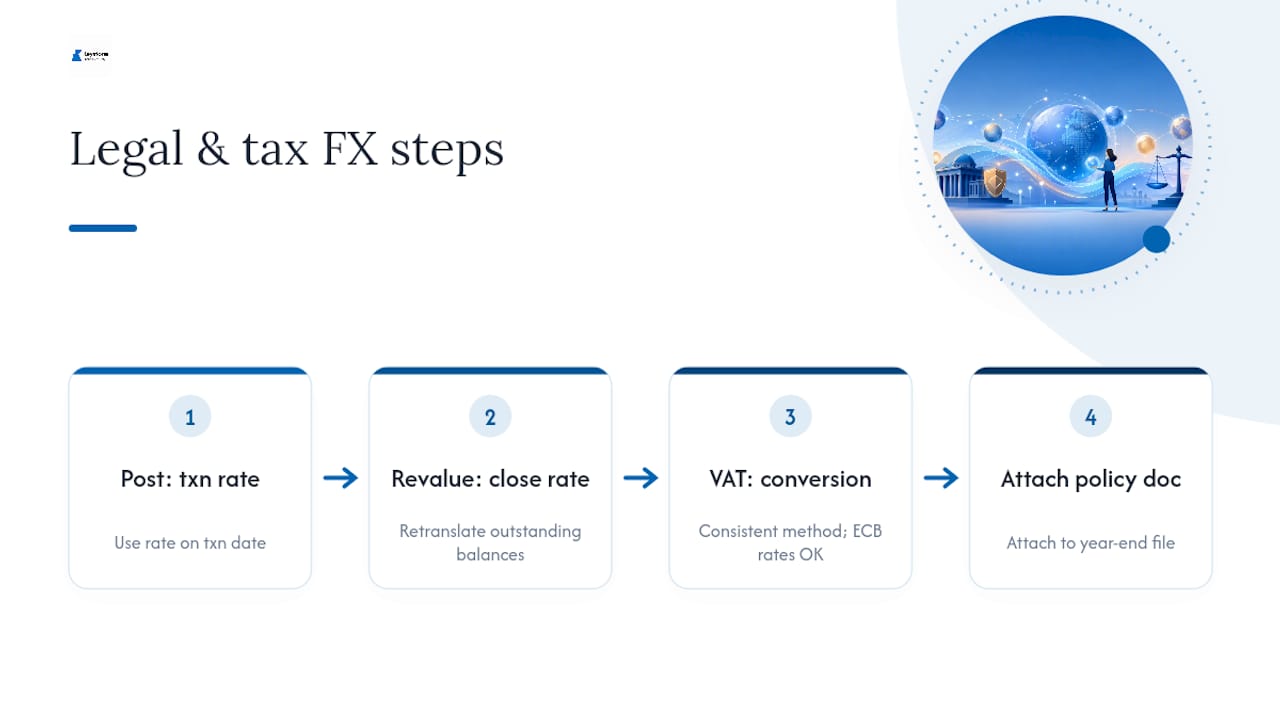 Diagram of UK multi-currency bookkeeping legal and tax rules