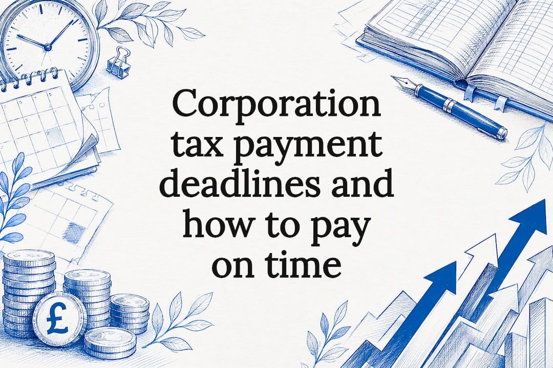 Decorative title card for corporation tax deadlines article