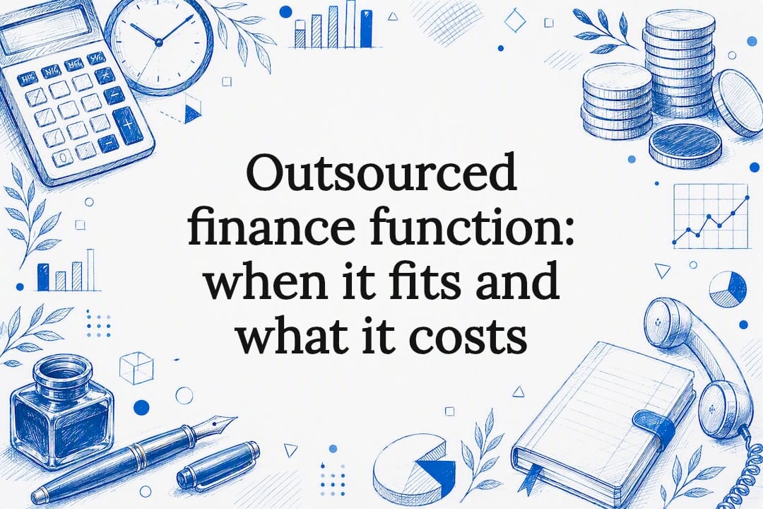 Decorative financial advisory title card illustration