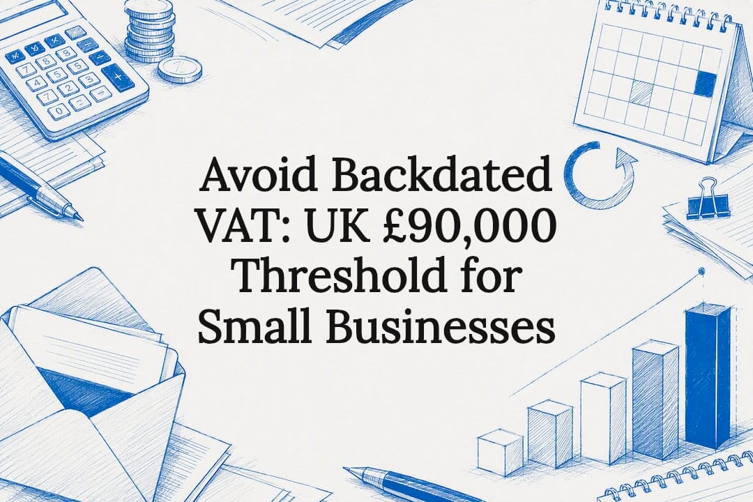 Decorative VAT threshold title card illustration
