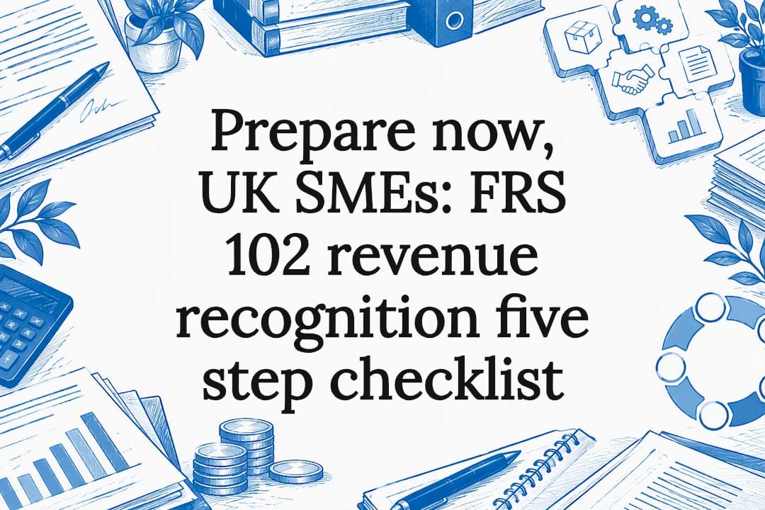 Decorative FRS 102 revenue title card