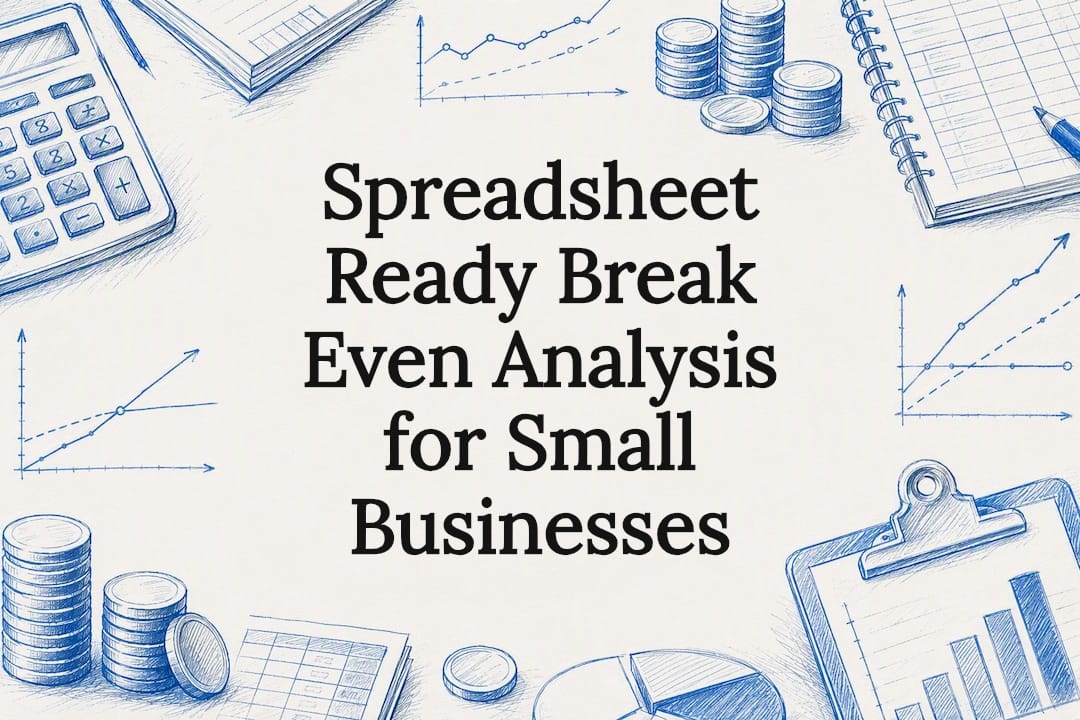 Break-even analysis decorative title card