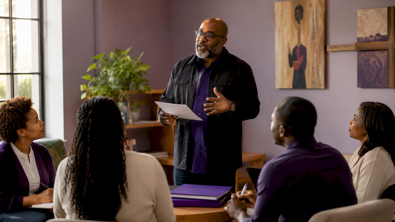 Church leader addressing ministry team challenges