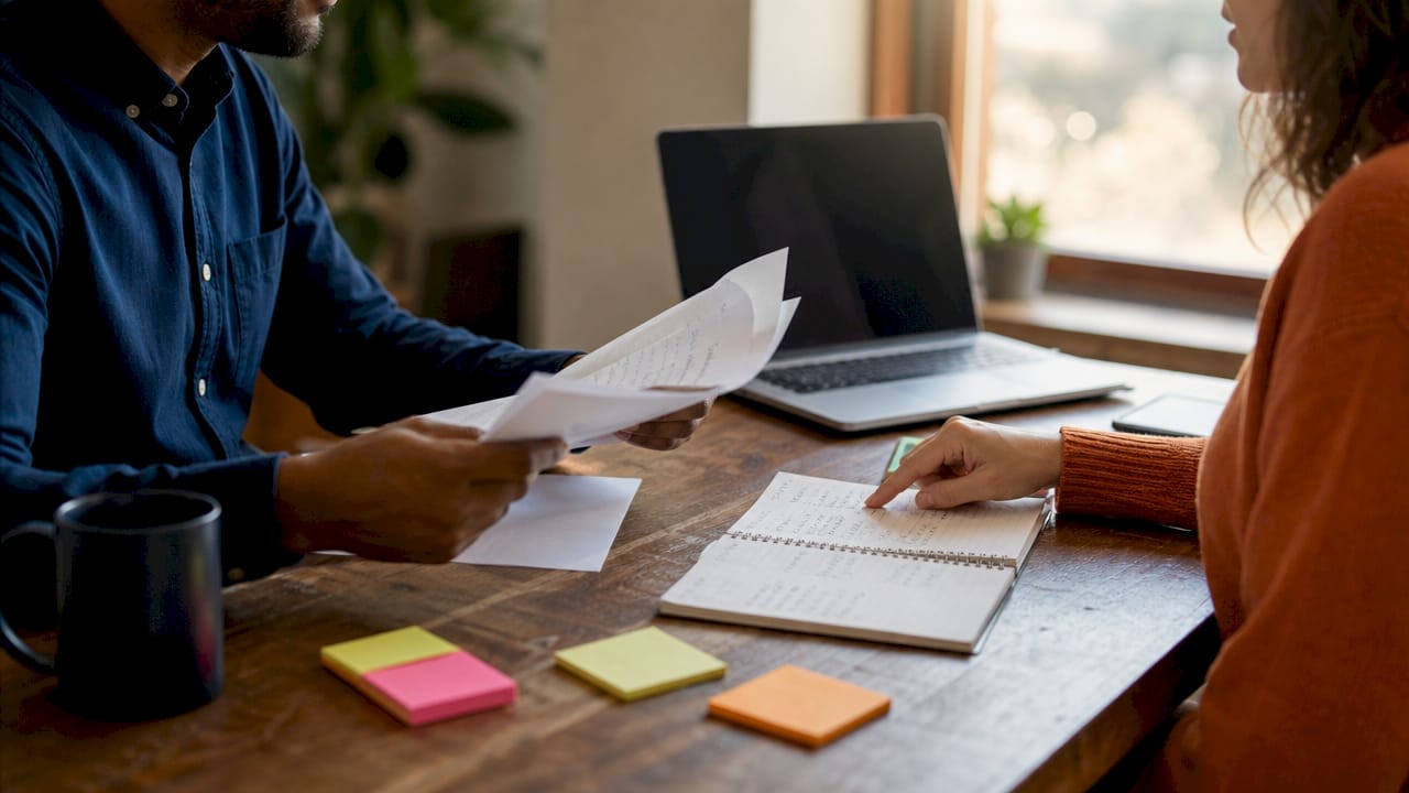 Hands exchanging mortgage alternative documents