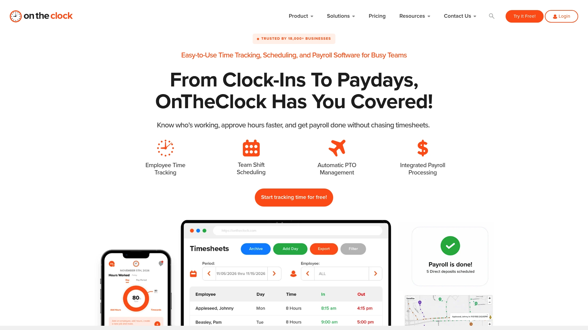 https://ontheclock.com