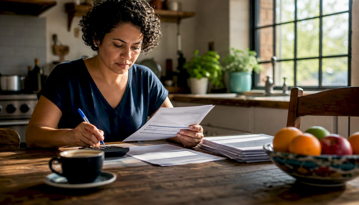 Woman reviewing Texas non-QM loan documents