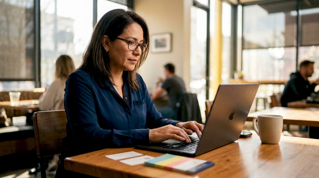 Woman preparing self-employed income for mortgage