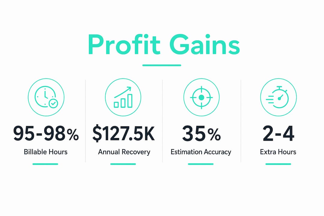 Infographic showing profit gains from time management