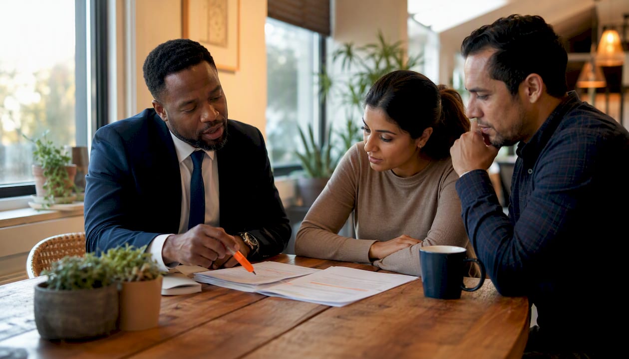 Advisor and client discussing mortgage points