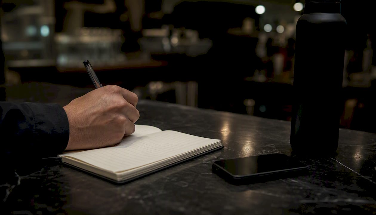Manager documenting scheduling dispute notes