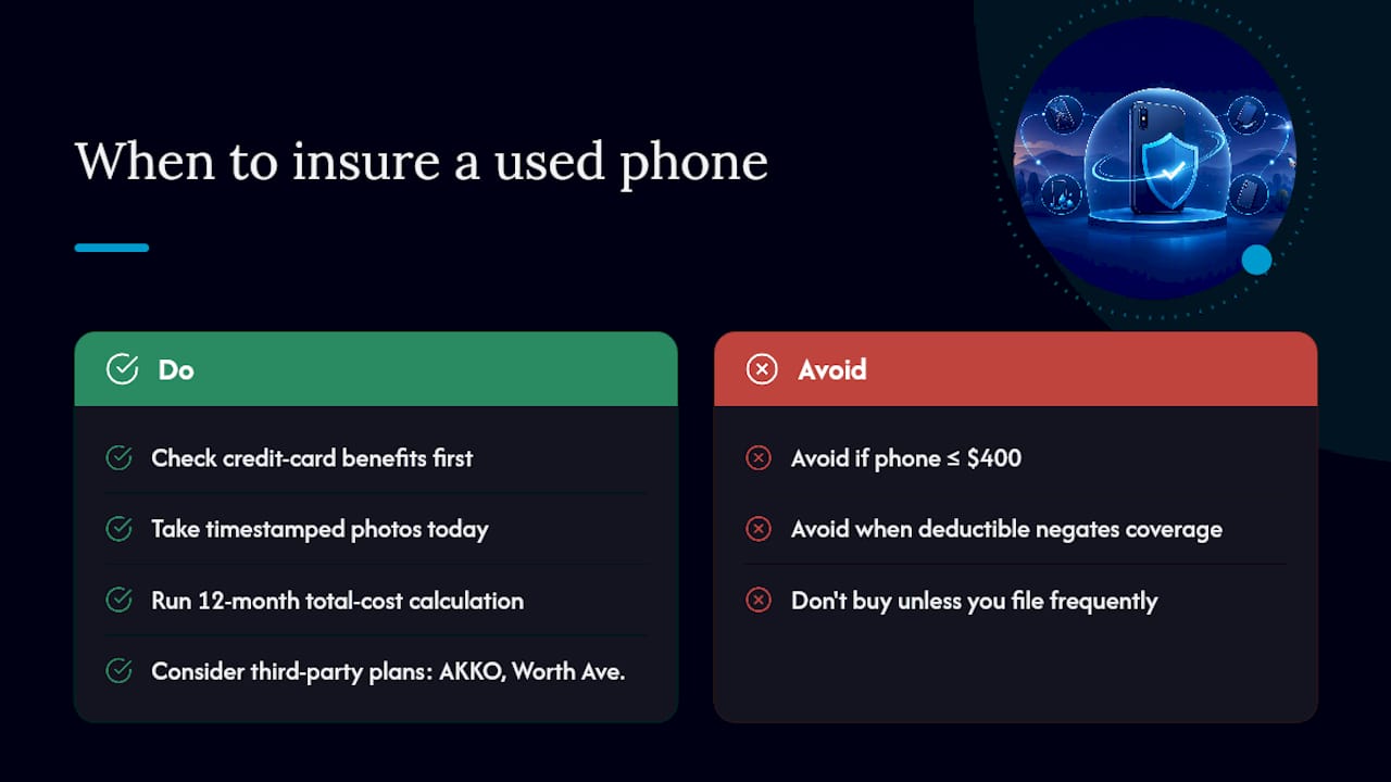 My take on insuring a used phone — overview diagram