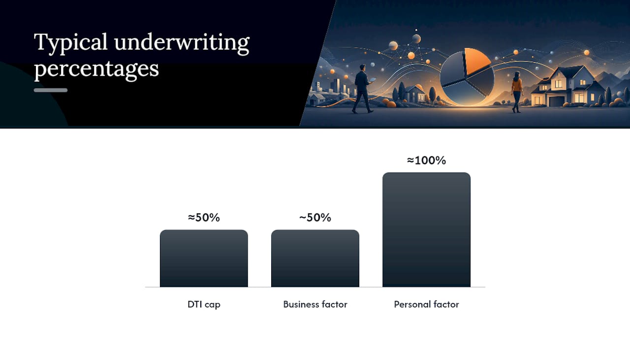 Overview diagram of bank-statement mortgage underwriting criteria