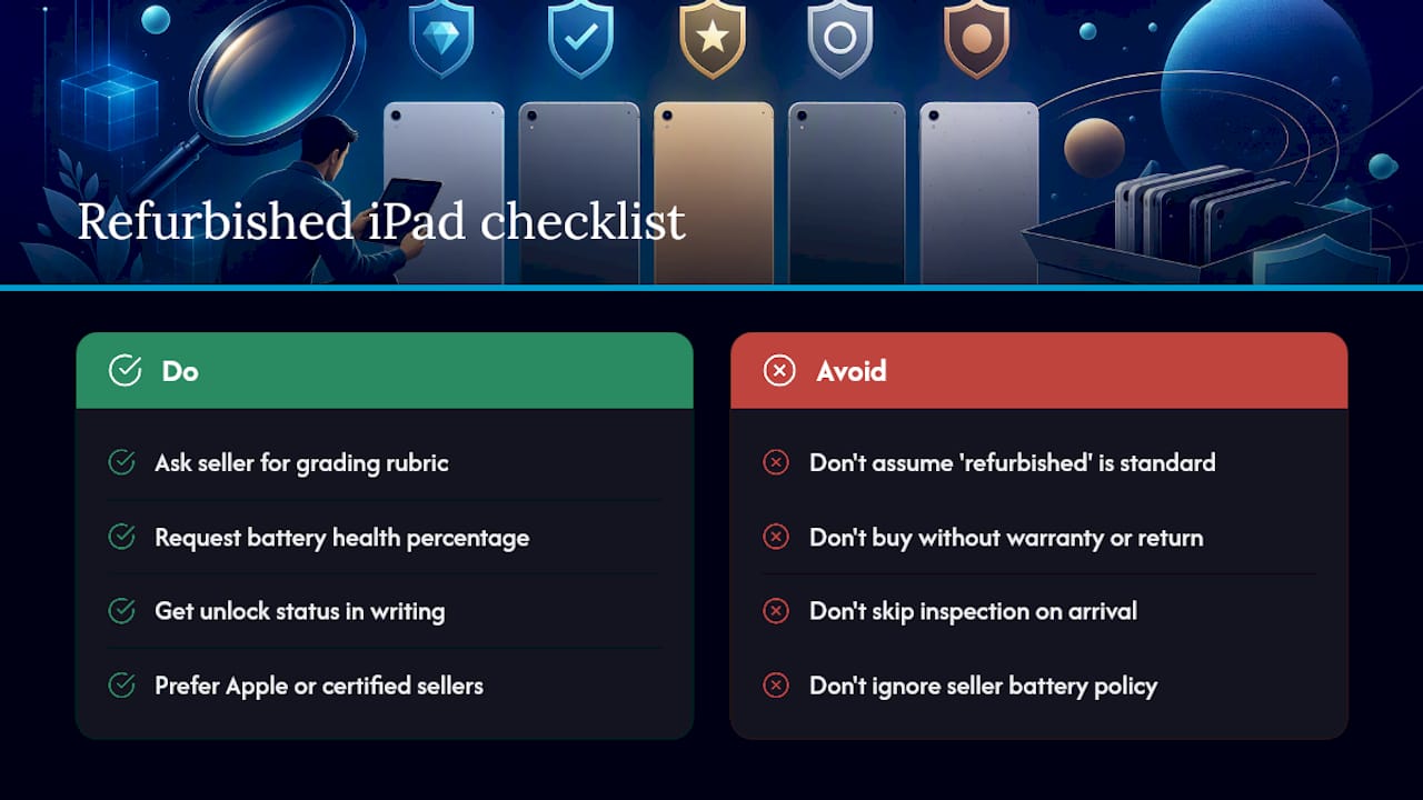 Frequently Asked Questions About Refurbished iPad Grades — overview diagram