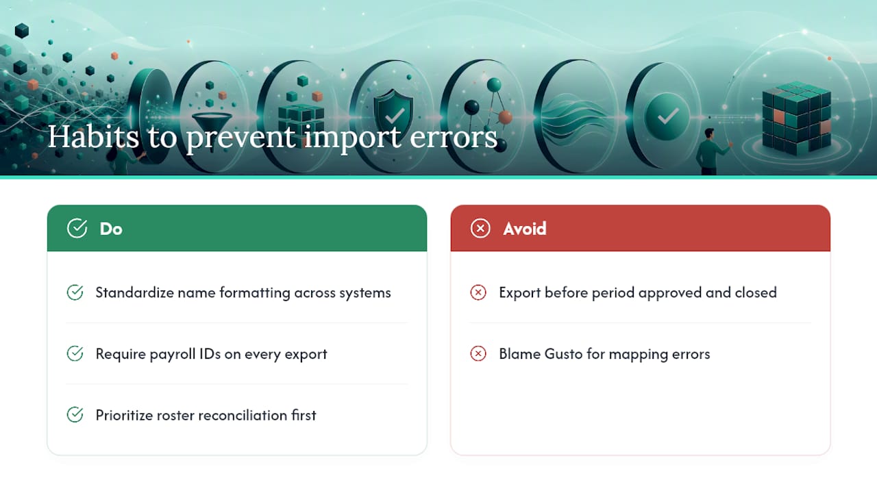 An Admin's View: Small Habits That Prevent Big Import Errors, overview diagram