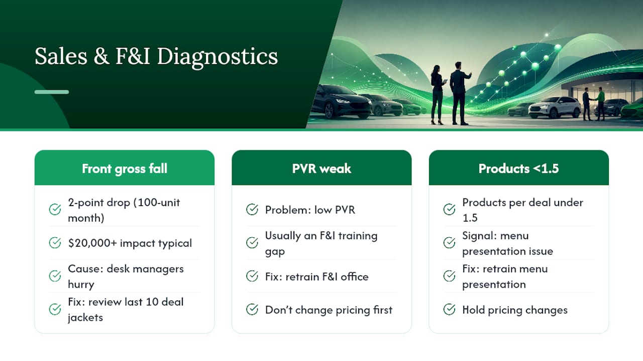 Sales and FI KPI diagnostic relationships