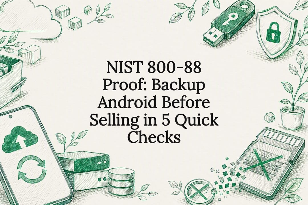 NIST 800-88 Proof: Backup Android Before Selling in 5 Quick Checks