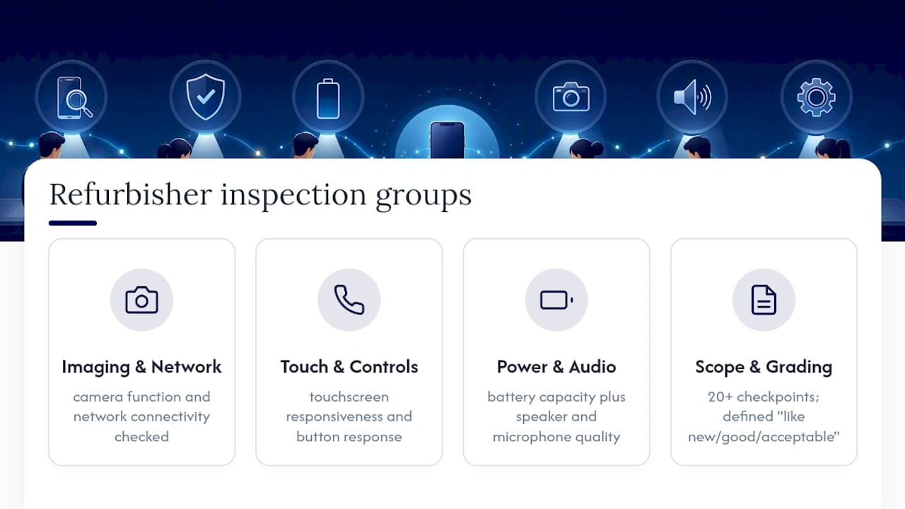 Refurbished phone inspection checkpoint summary