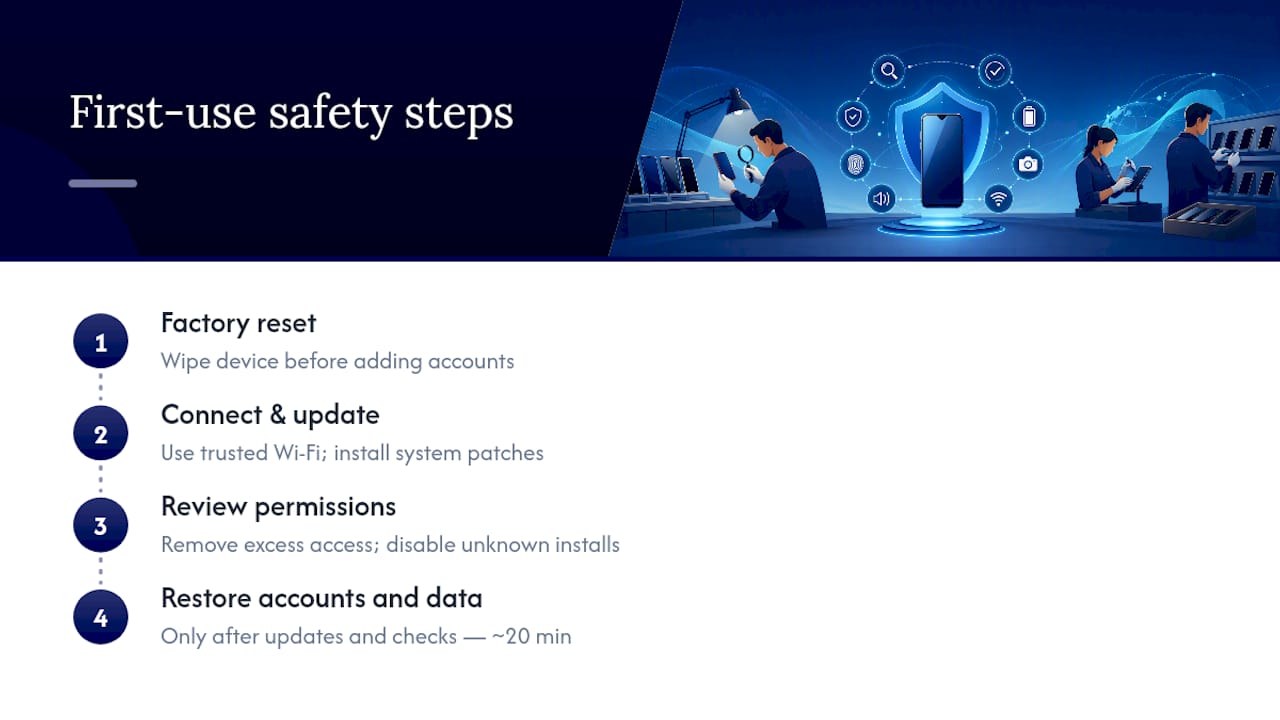 Don't Skip This: Factory Reset and Update Before First Use — overview diagram