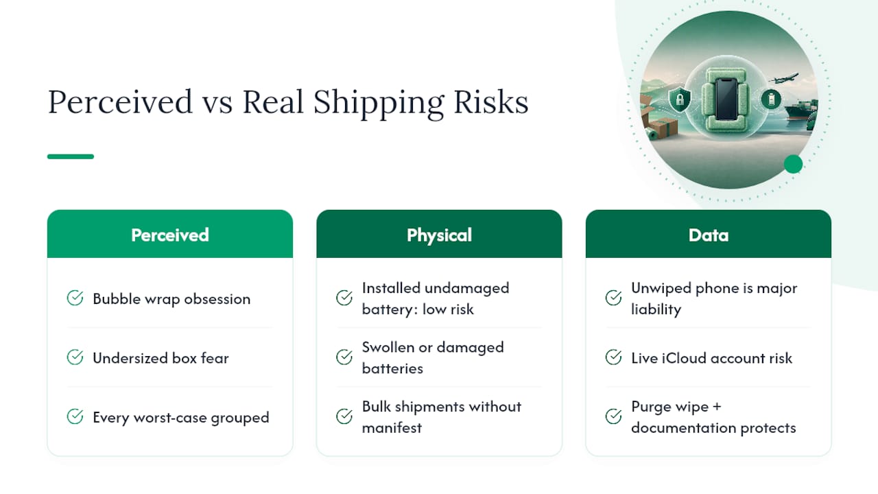 Why Sellers Overestimate the Risk of Shipping a Phone, overview diagram