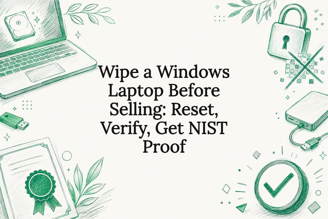 Wipe a Windows Laptop Before Selling: Reset, Verify, Get NIST Proof