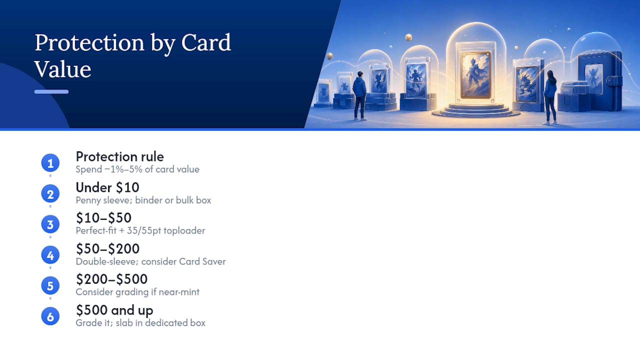 Card value tiers matched to protection levels
