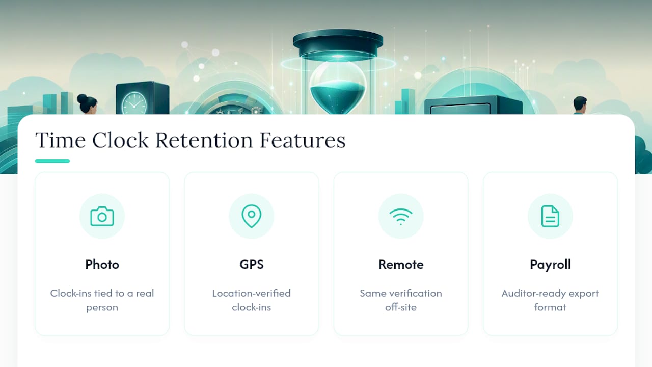 A Time Clock System Built for Retention, Not Just Punch-Ins, overview diagram
