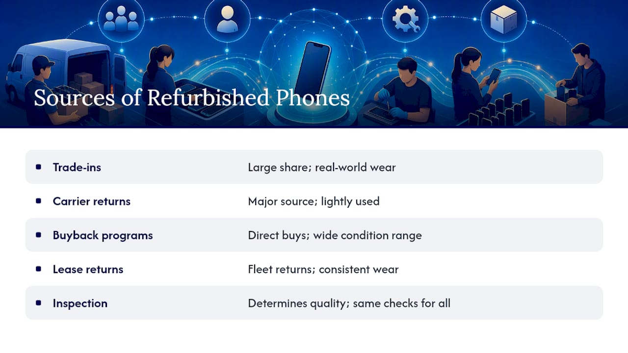 Where Do Refurbished Phones Actually Come From? — overview diagram