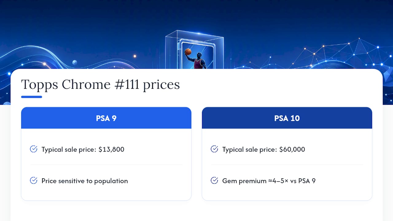 PSA 9 versus PSA 10 price comparison