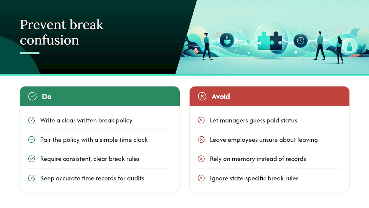 Why a Clear Break Policy Pays for Itself, overview diagram