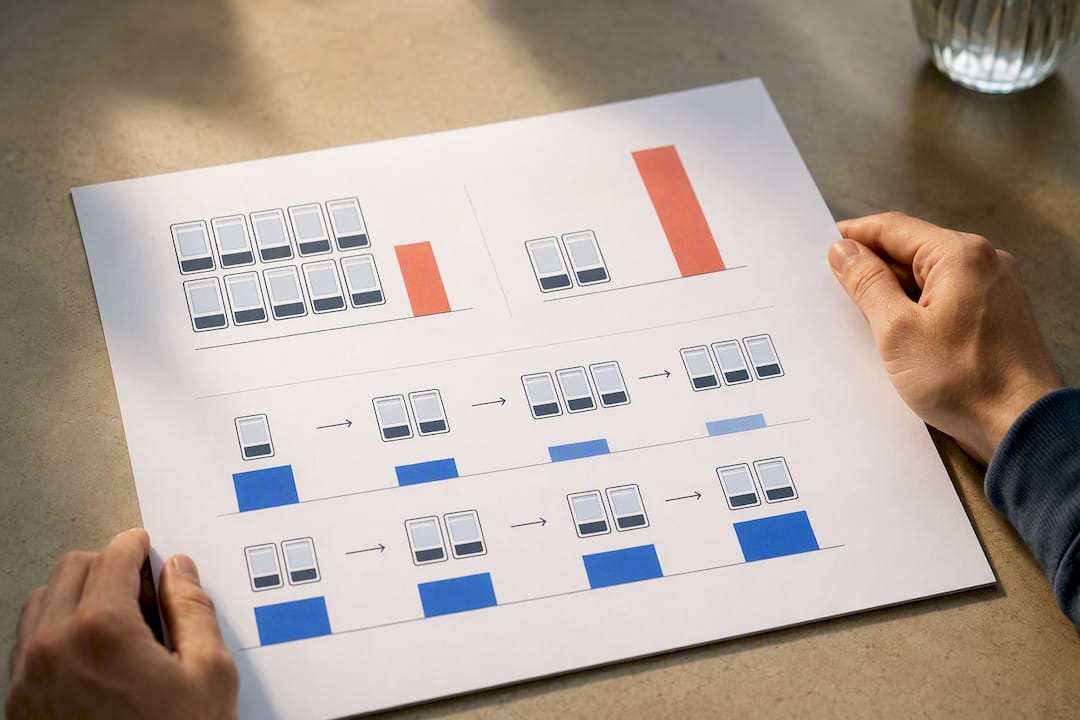 Illustration comparing population and card prices