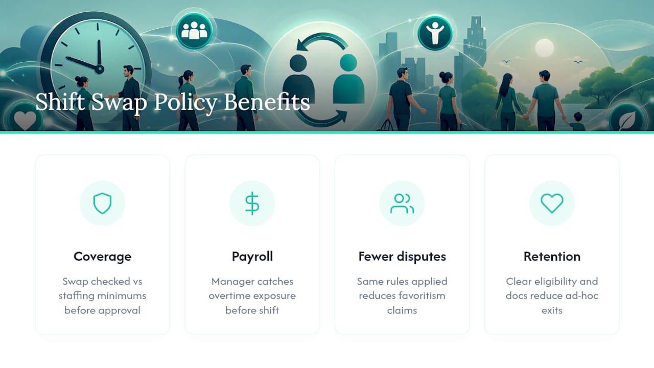 Four benefits of a written shift swap policy
