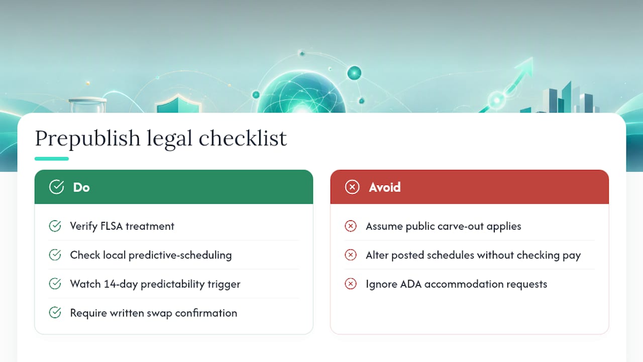 Legal and Compliance Flags to Check Before You Publish, overview diagram