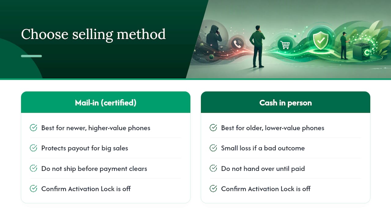 Why Speed Should Never Beat Certainty When You're Selling a Phone, overview diagram