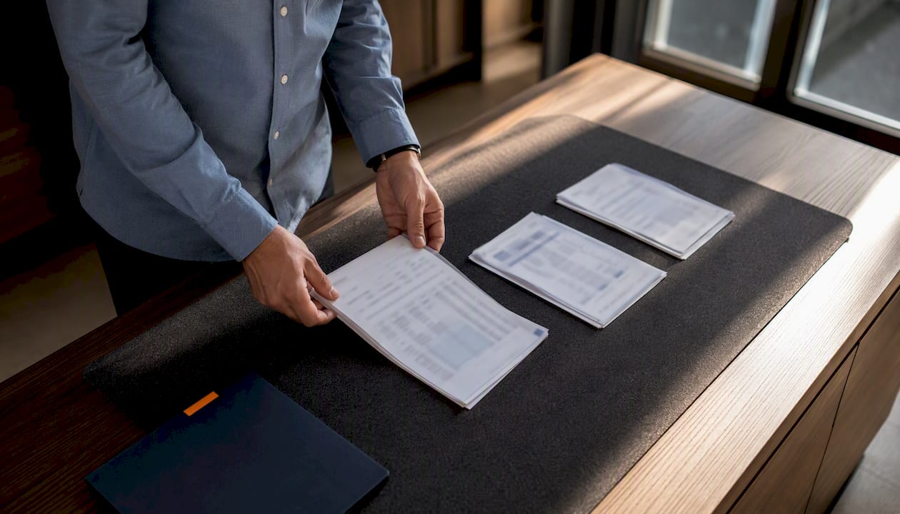 Underwriter organizing bank statement records