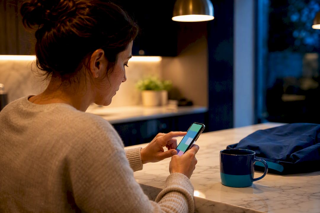 Parent setting controls on a child’s phone