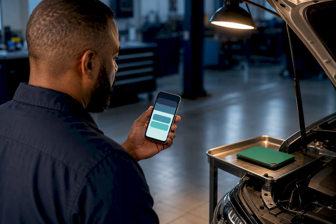 Manager reviewing mobile recon approval