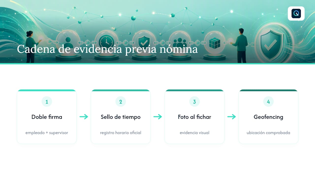 Cadena de custodia para validar las horas