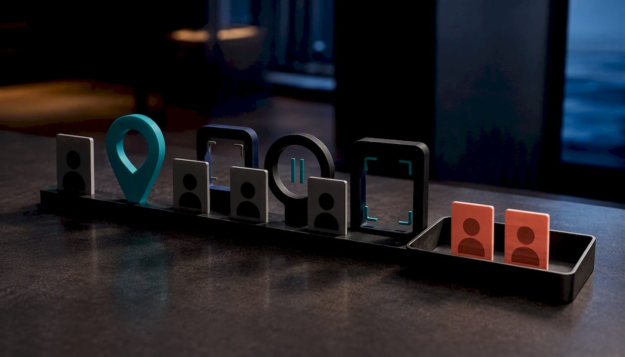 Clock-in records filtered into review exceptions