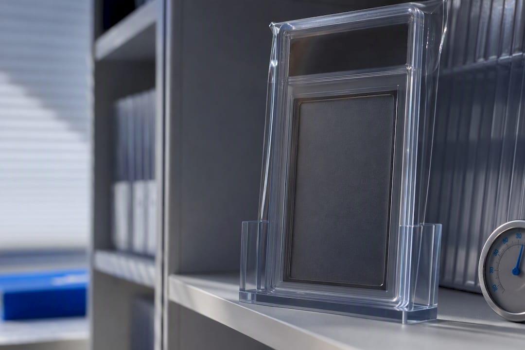 Anonymous card slab in protected storage